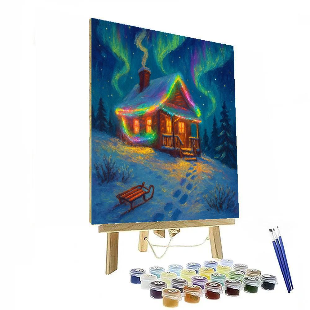 Aurora Cottage On The Hill paint by numbers