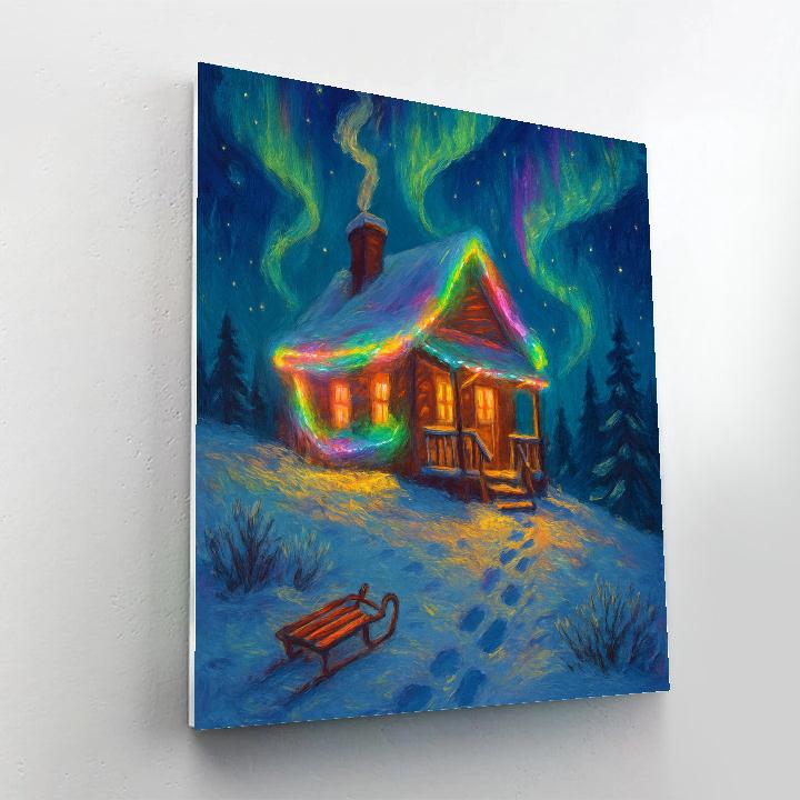 Aurora Cottage On The Hill paint by numbers