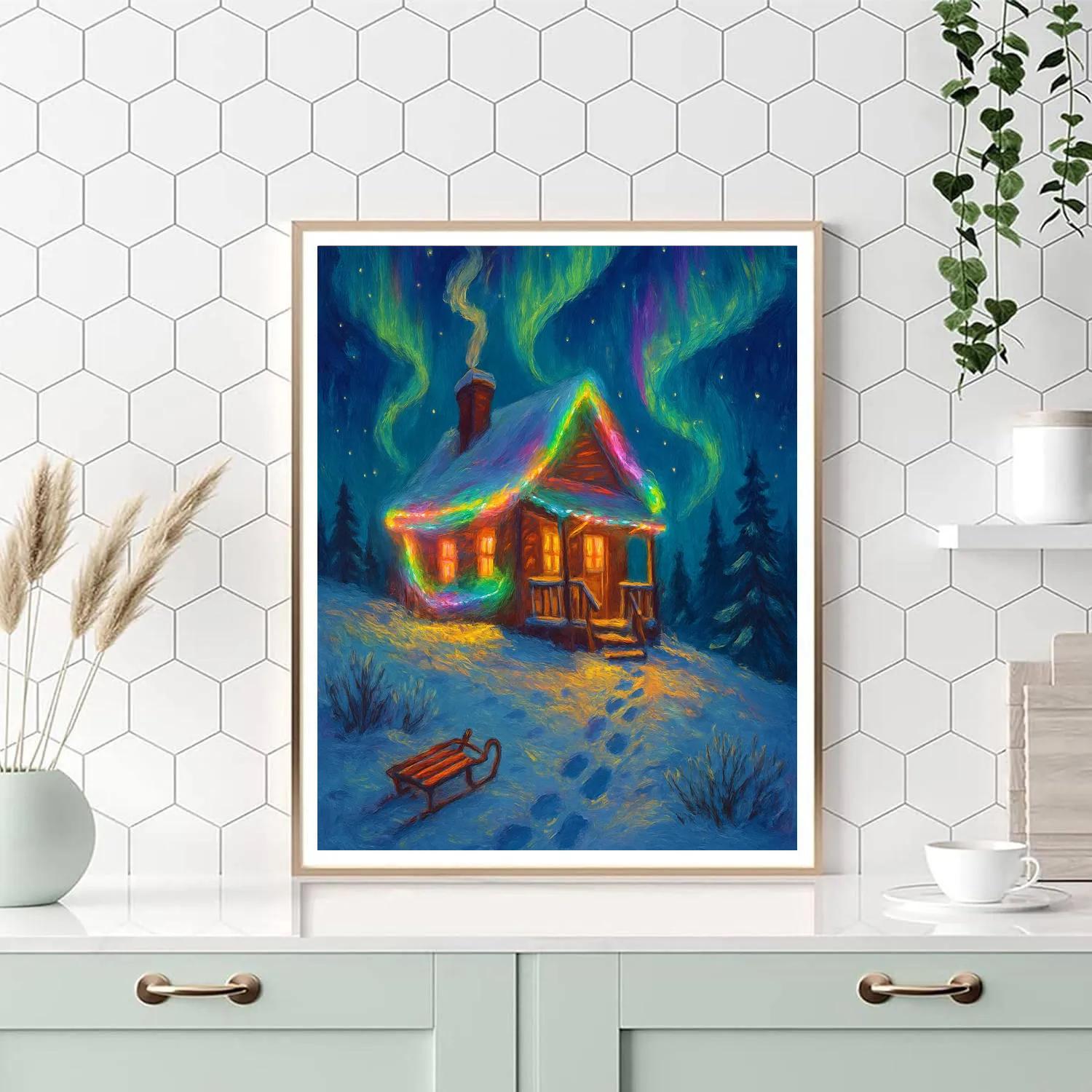 Aurora Cottage On The Hill paint by numbers