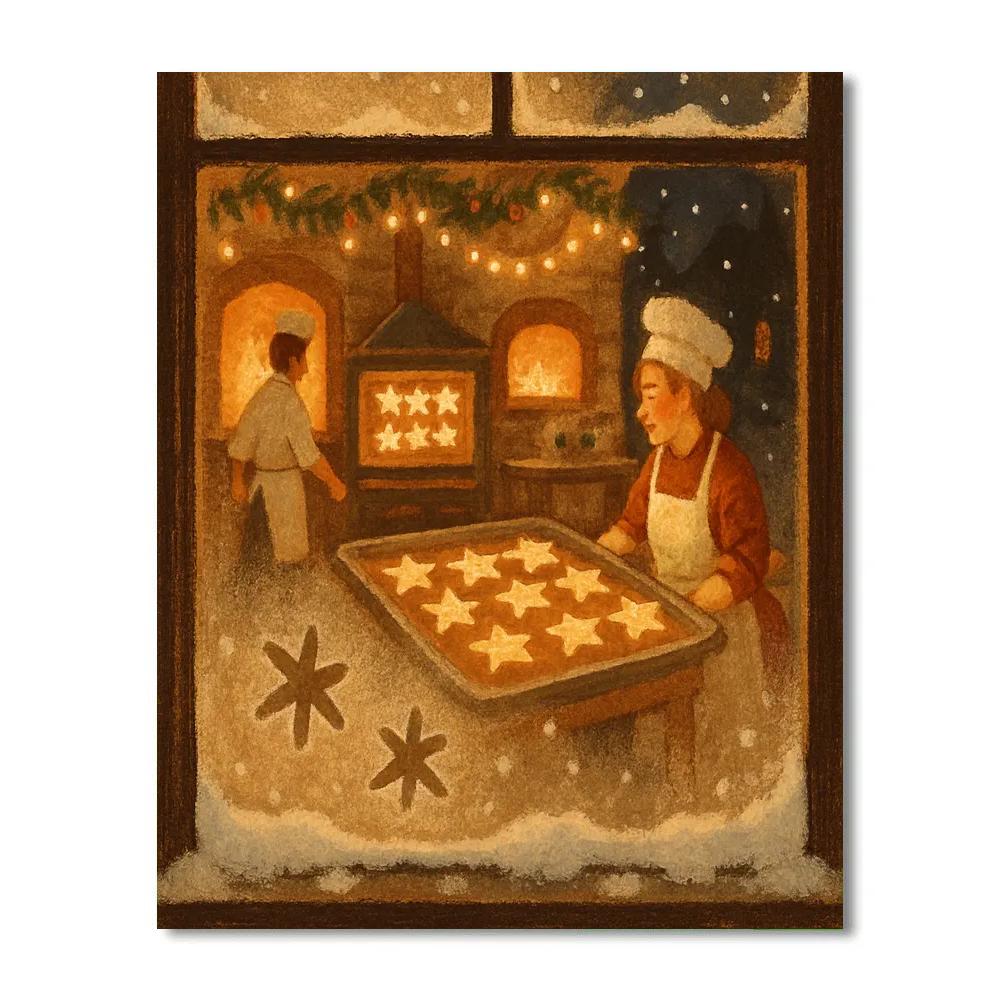 Celestial Cookie Bakery Window paint by color