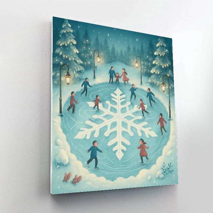 Snowflake Constellation Skating Rink Number painting