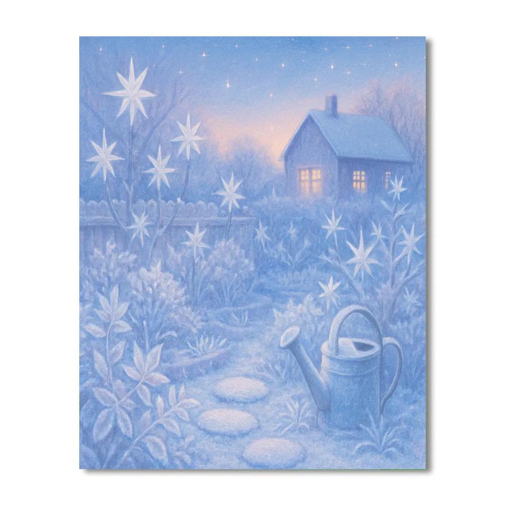 Frost Garden Of Crystal Stars painting number kit