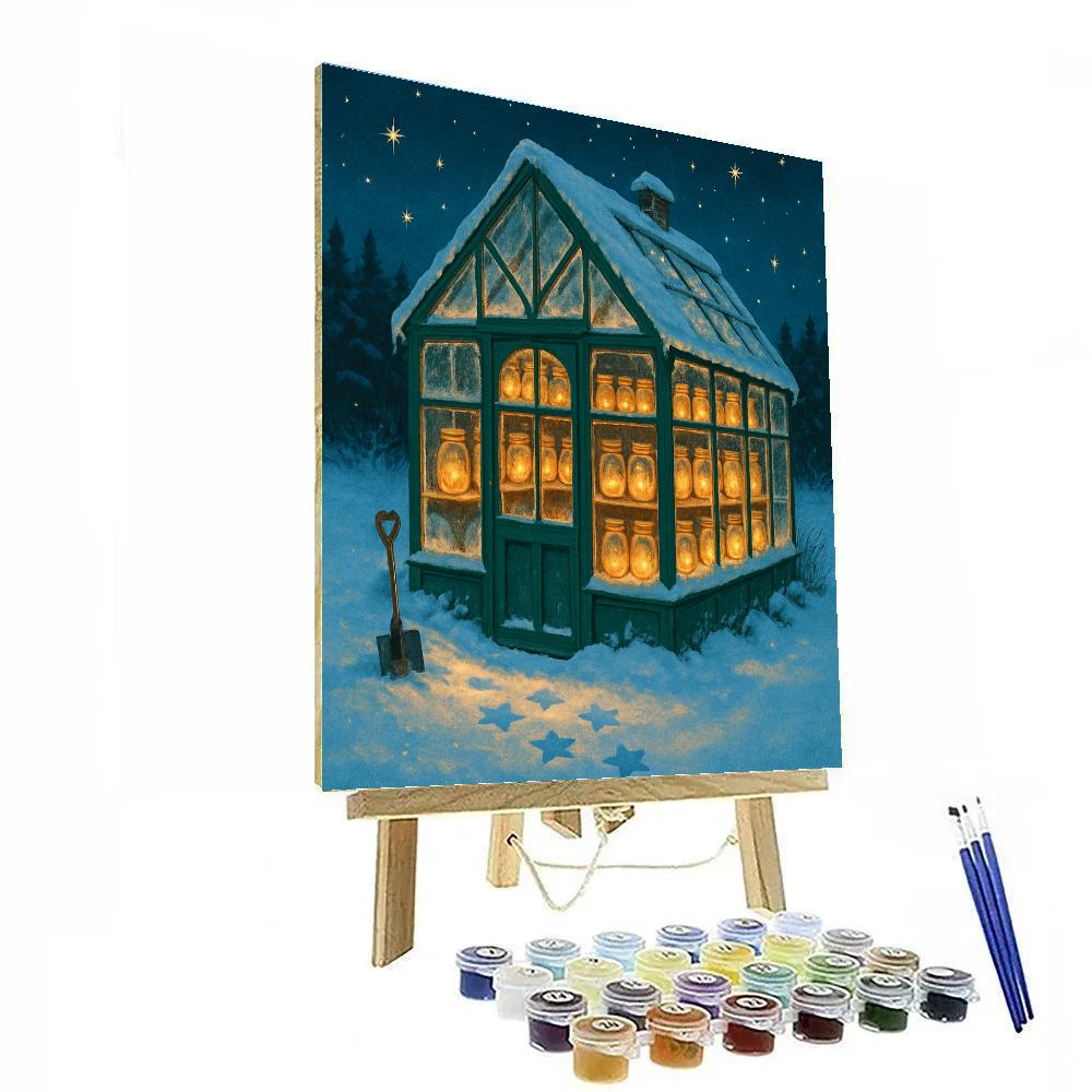 Winter Greenhouse Of Tiny Galaxies paint by color