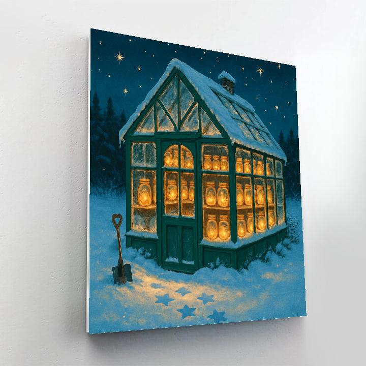 Winter Greenhouse Of Tiny Galaxies paint by color