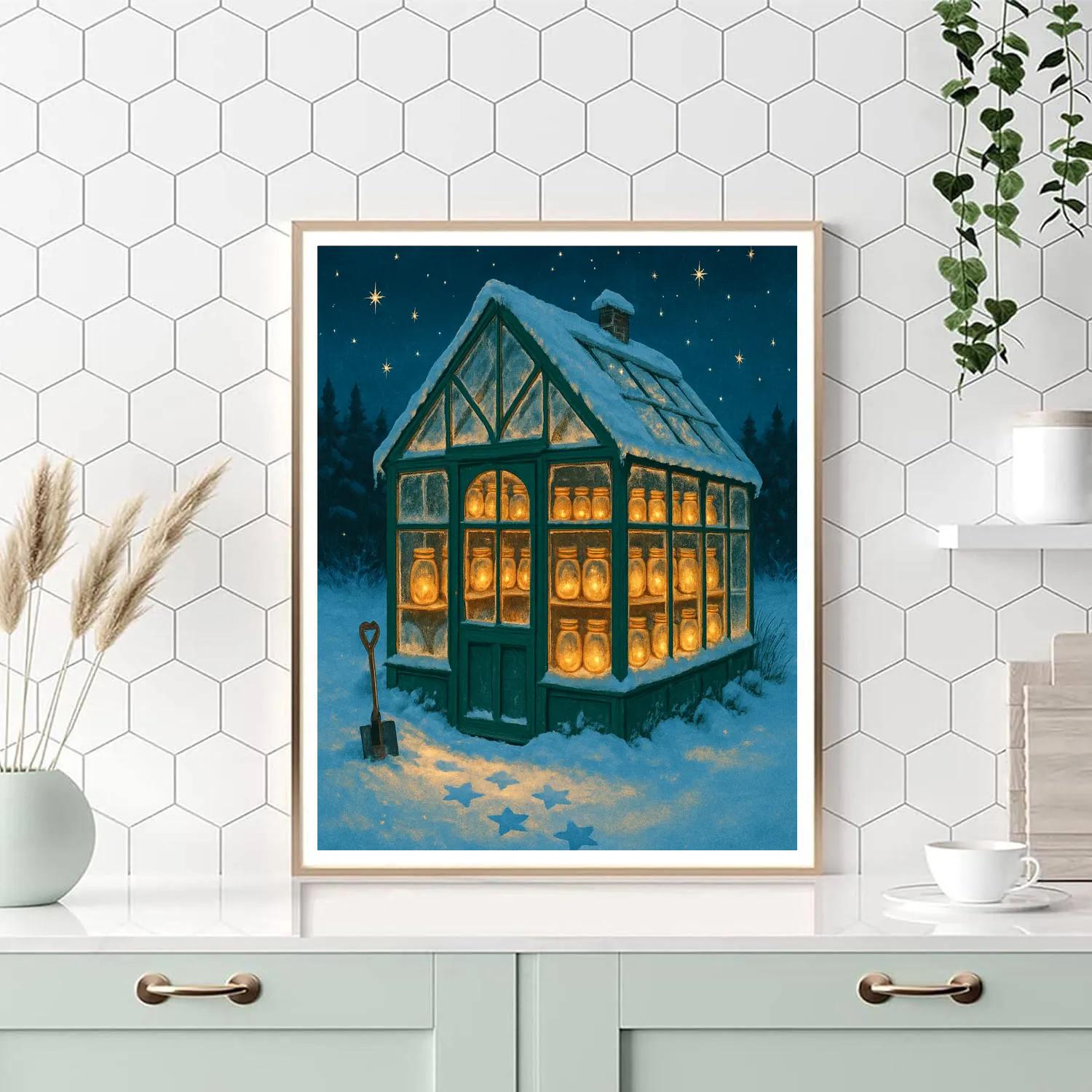 Winter Greenhouse Of Tiny Galaxies paint by color