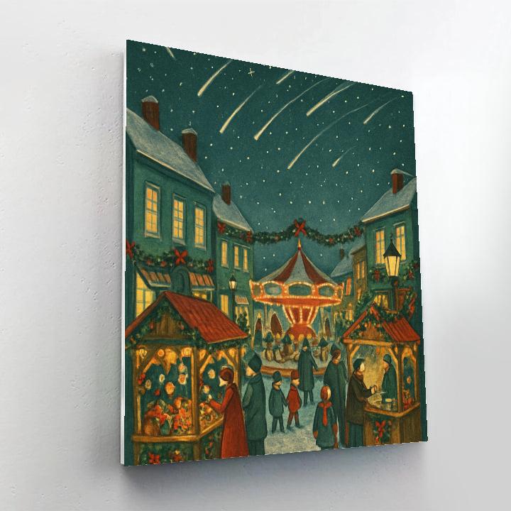 Town Festival Of Shooting Stars paint by number