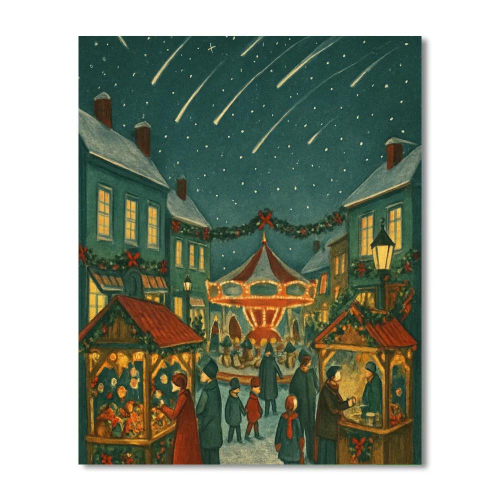 Town Festival Of Shooting Stars paint by number