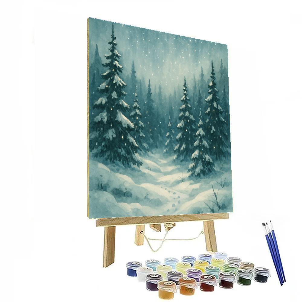 Silent Pine Valley Under Starfall paint by numbers