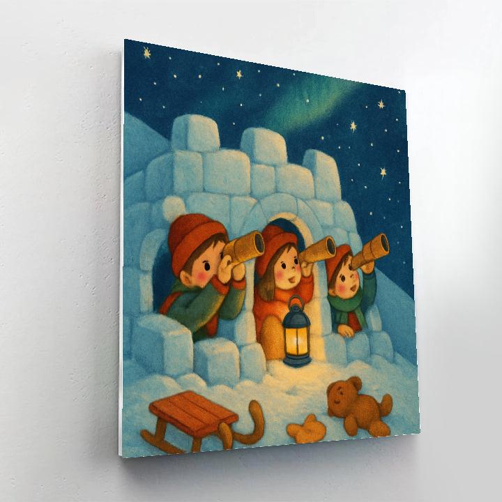 Stargazer Snow Fort On The Hill Number painting