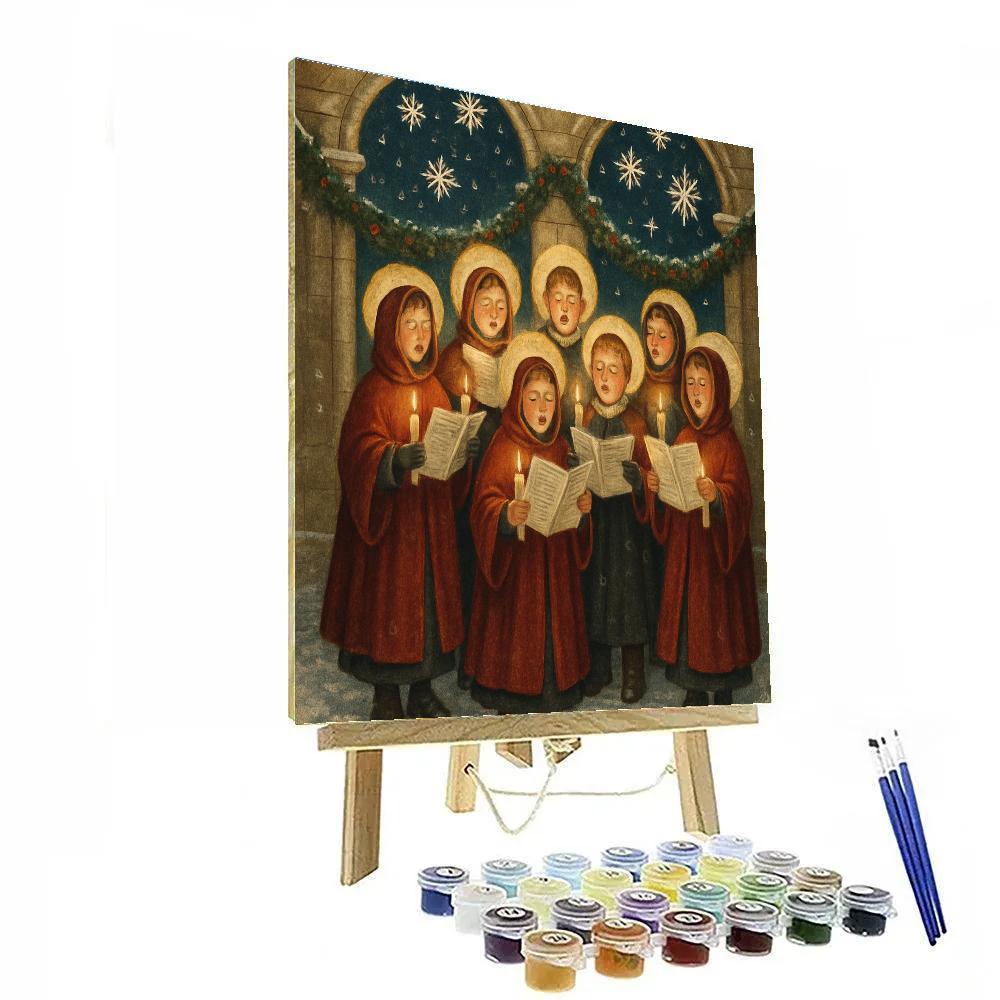 Celestial Choir In The Town Courtyard paint by numbers