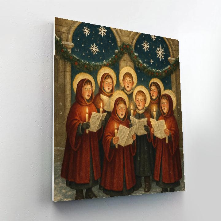 Celestial Choir In The Town Courtyard paint by numbers