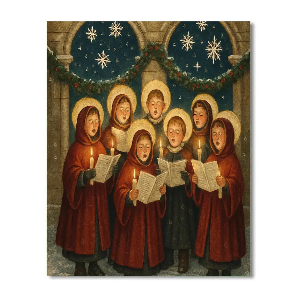 Celestial Choir In The Town Courtyard paint by numbers