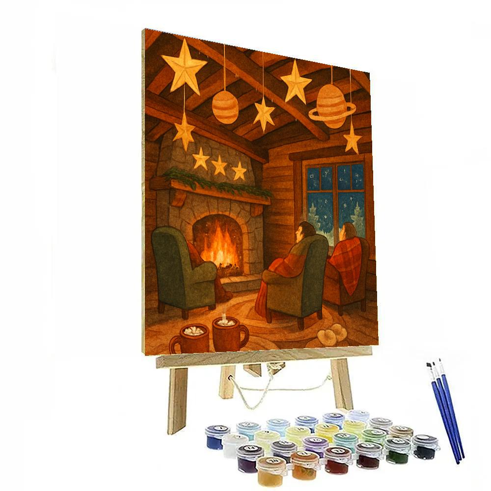 Fireside Planetarium In The Lodge DIY paint by numbers