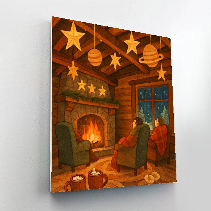 Fireside Planetarium In The Lodge DIY paint by numbers