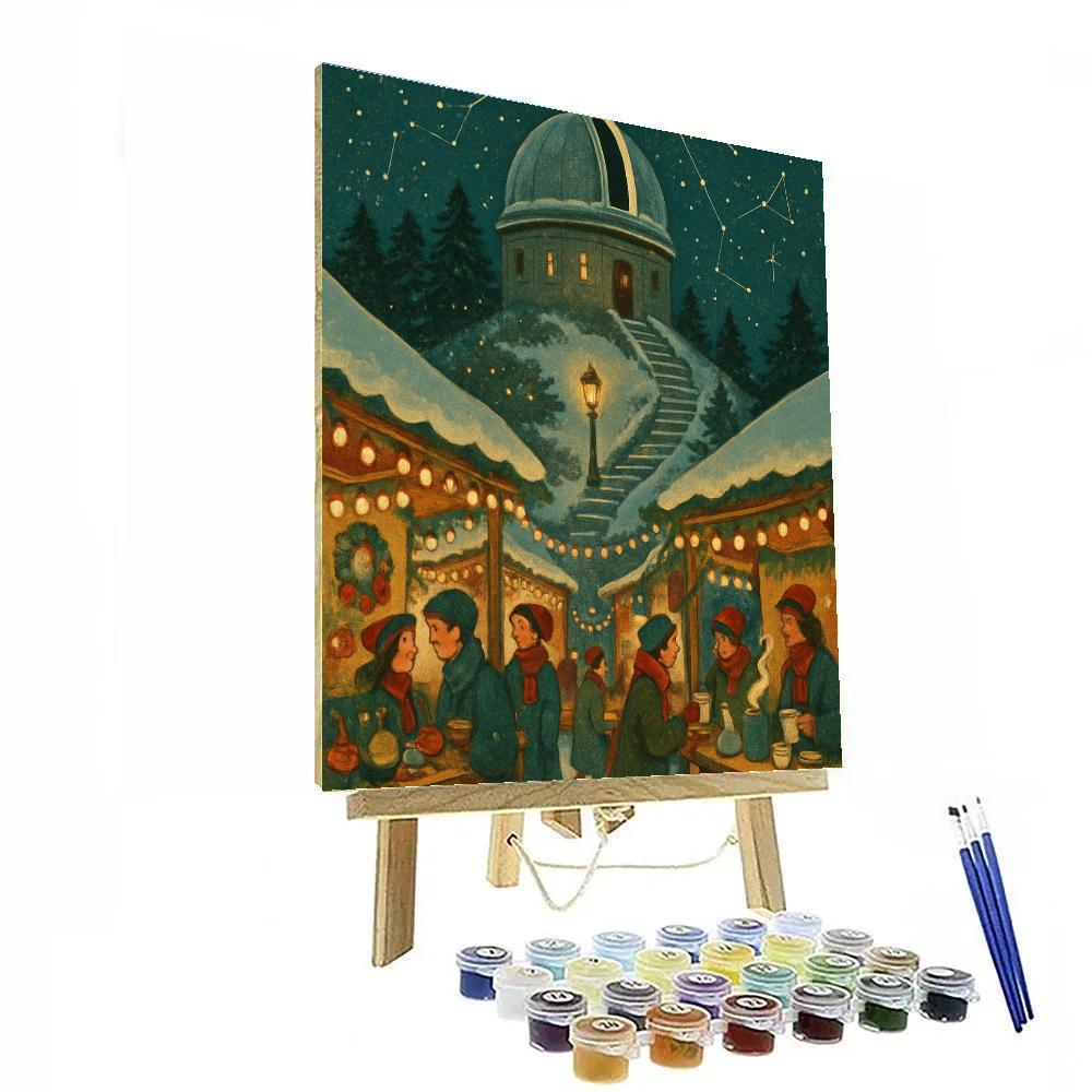 Holiday Market Beneath The Observatory paint by color