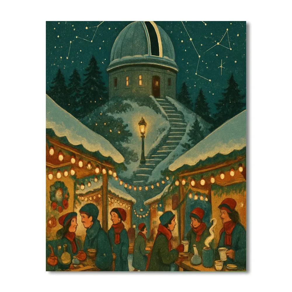 Holiday Market Beneath The Observatory paint by color