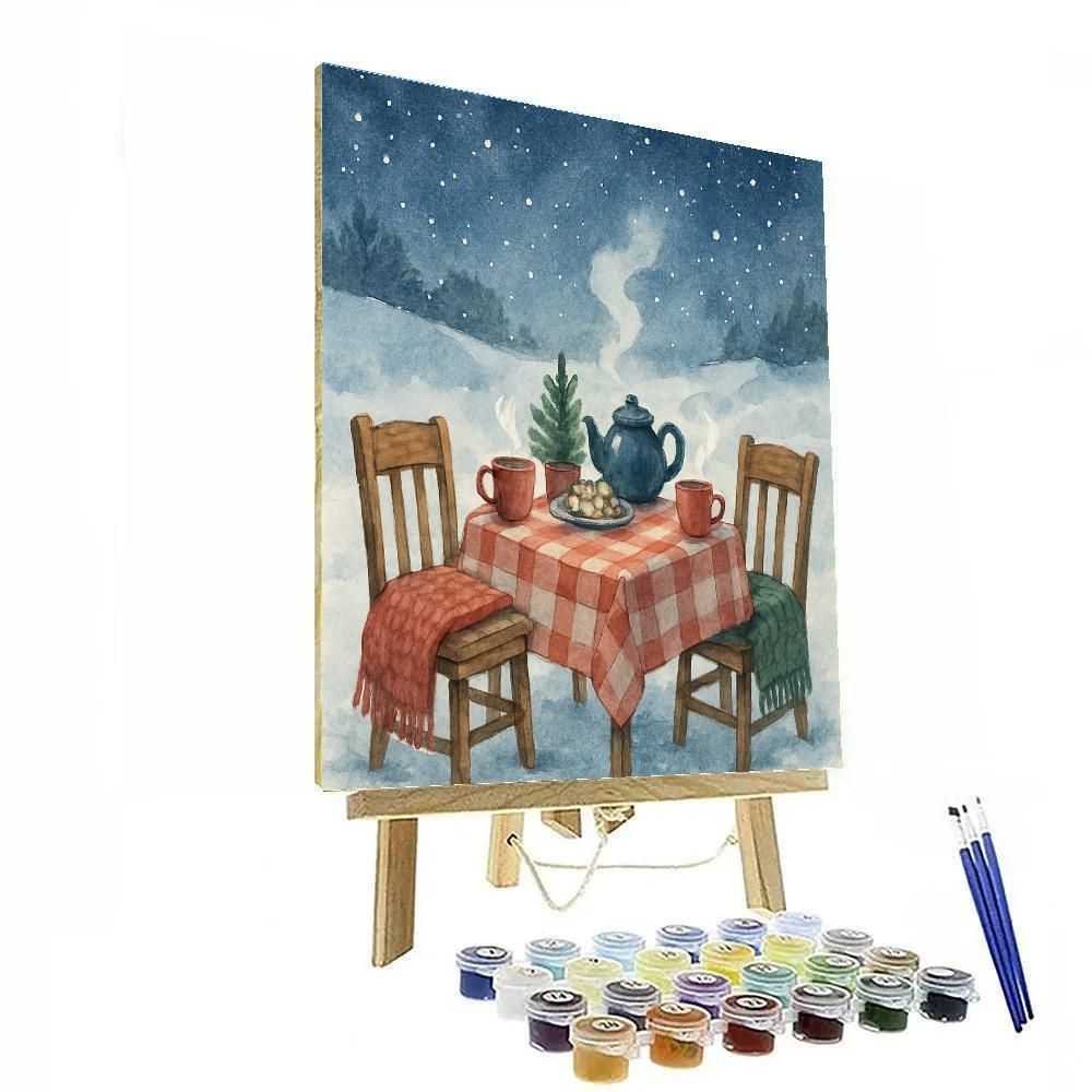 Christmas Tea Under The Stars Painting by numbers kit