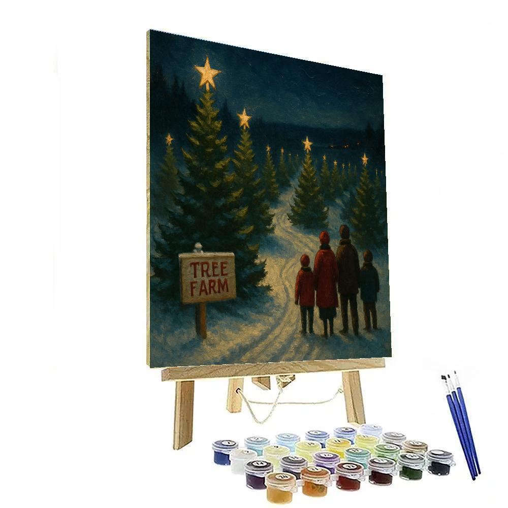 Star Light Tree Farm Path Number painting