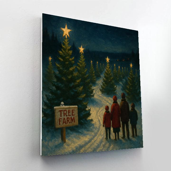 Star Light Tree Farm Path Number painting