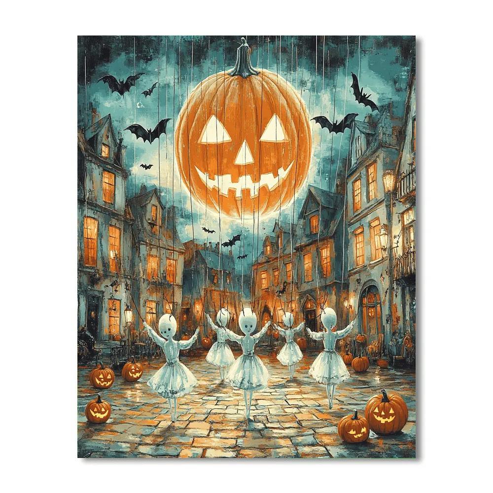 Halloween Masquerade Of The Moonlit Marionettes painting number kit