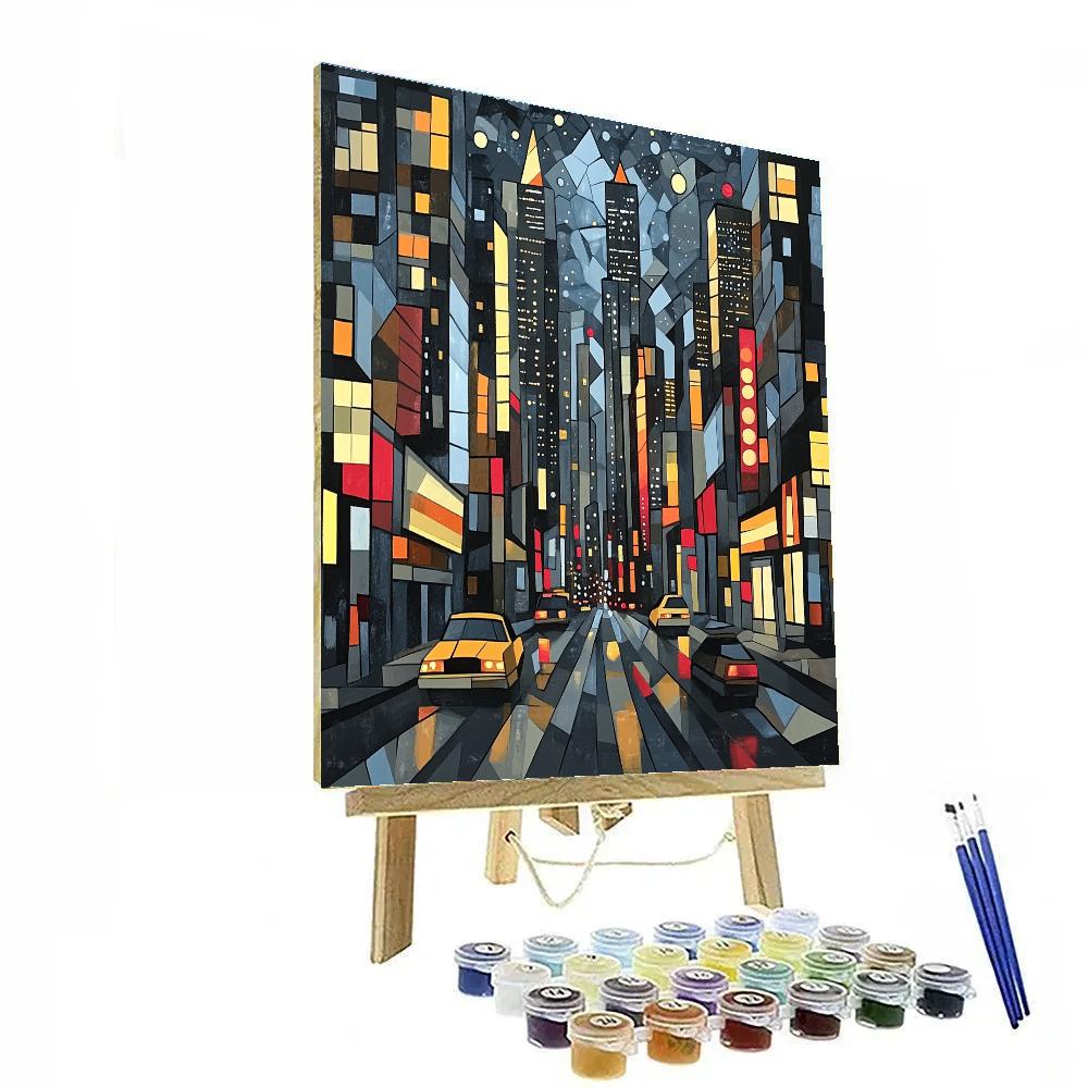Picasso Inspired Citylights Abstraction painting number kit