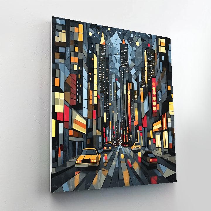 Picasso Inspired Citylights Abstraction painting number kit