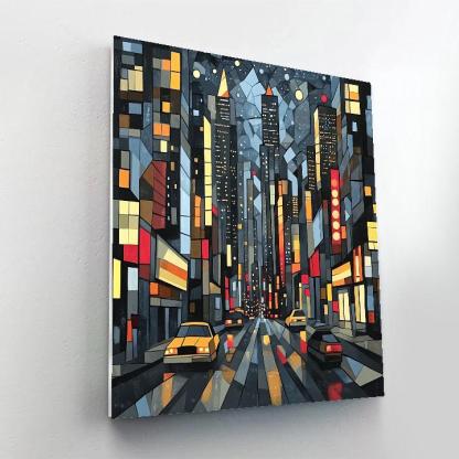 Picasso Inspired Citylights Abstraction painting number kit