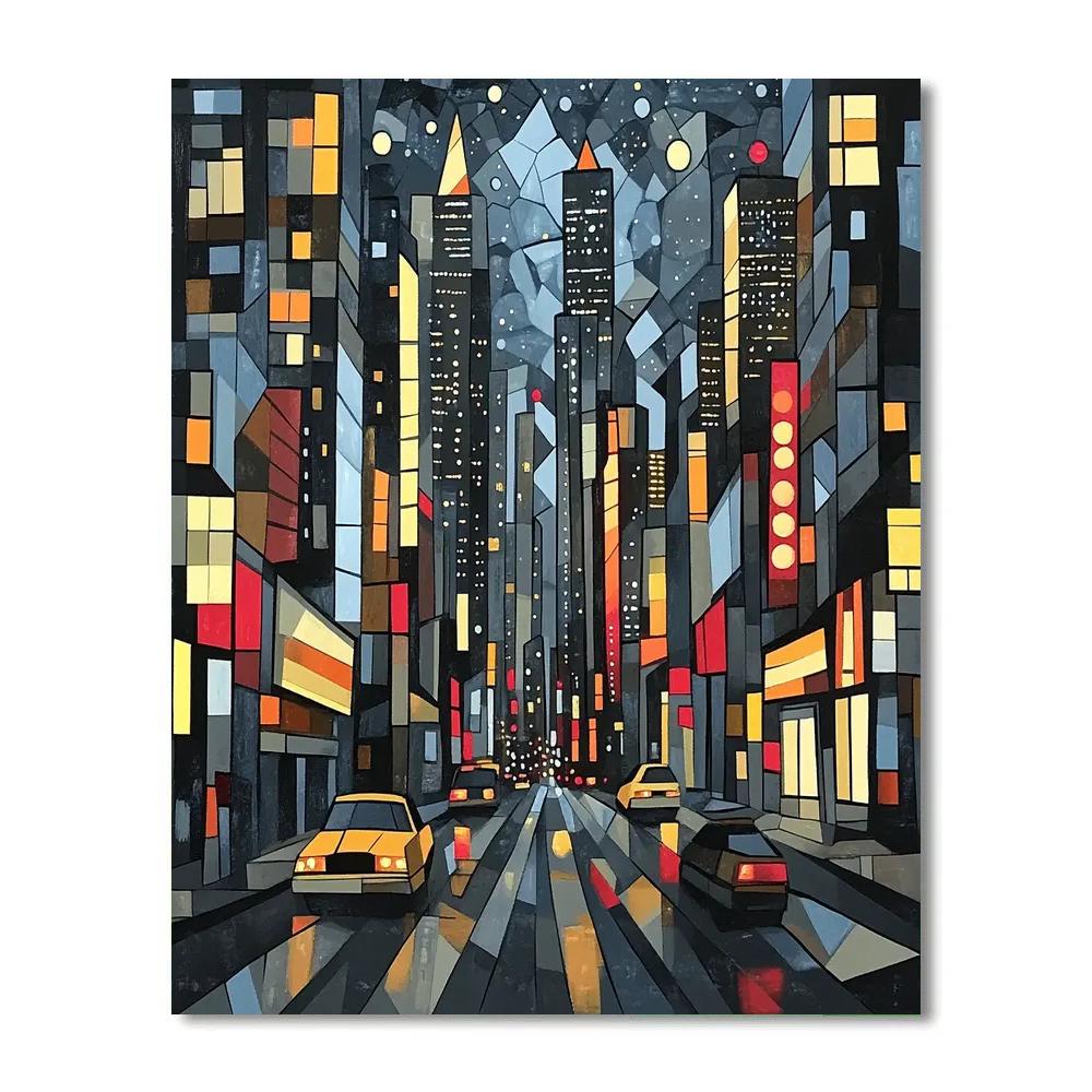 Picasso Inspired Citylights Abstraction painting number kit