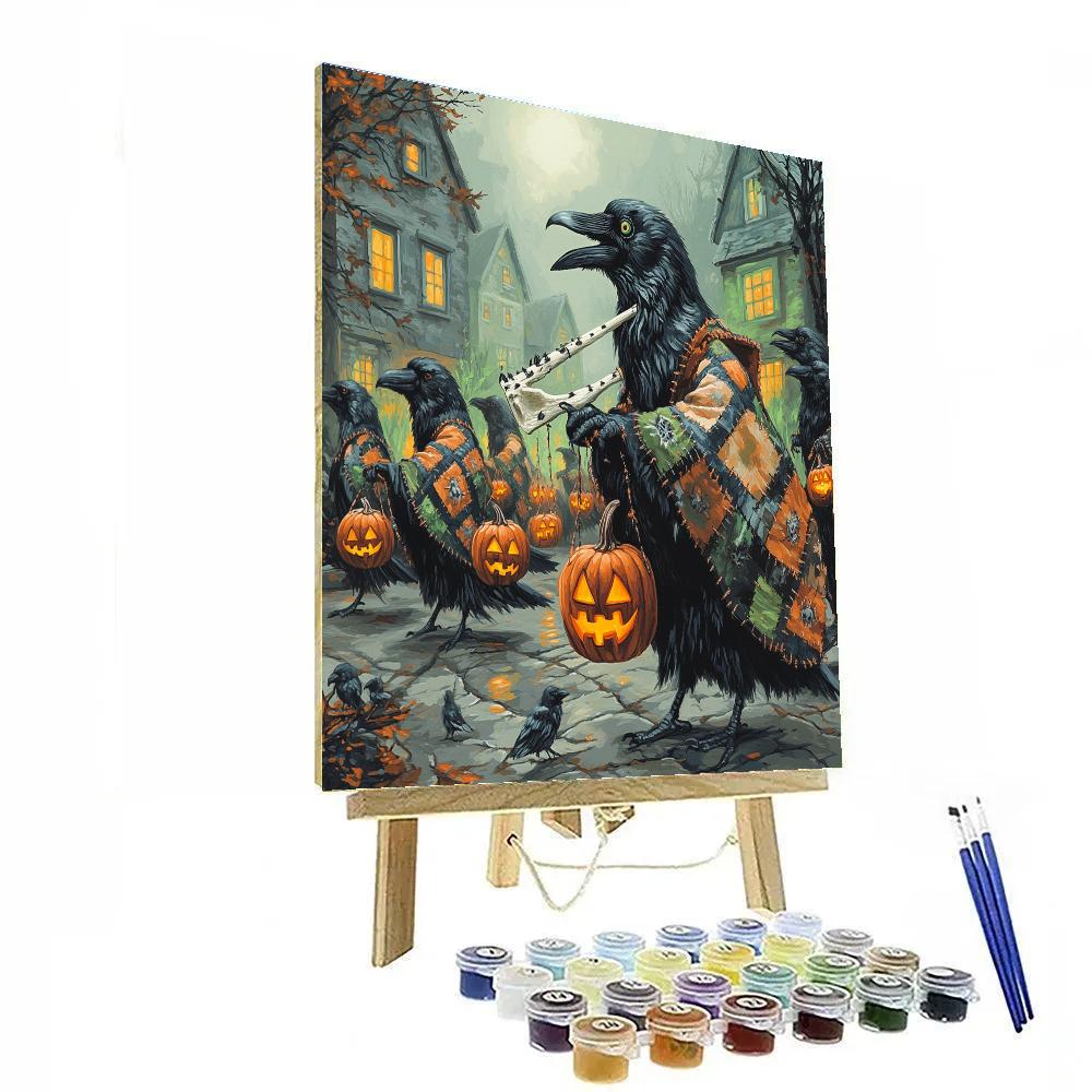 Midnight Parade Of The Ravens Haunted DIY paint by numbers