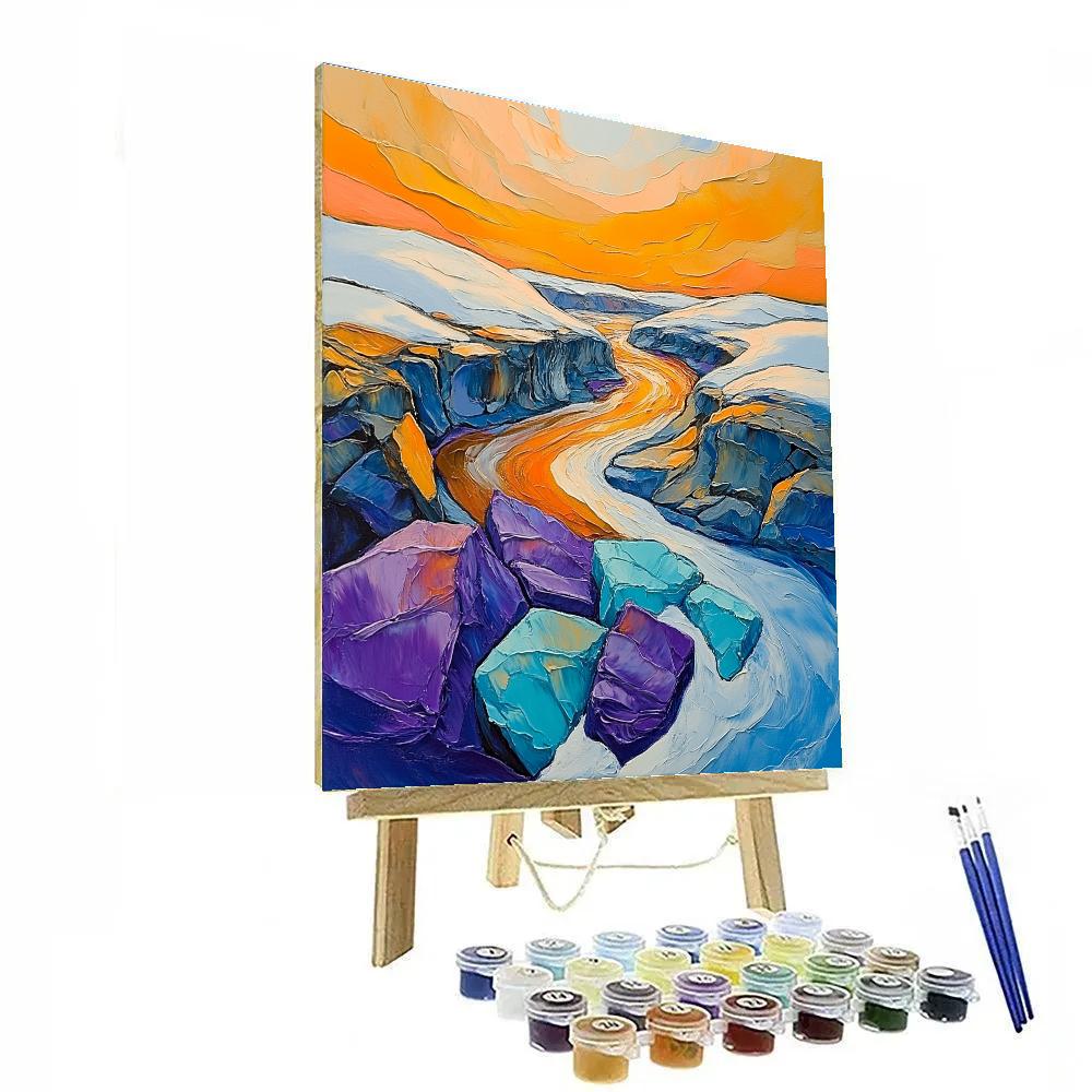A.Y. Jackson Inspired Spring Thaw Rapids paint by number