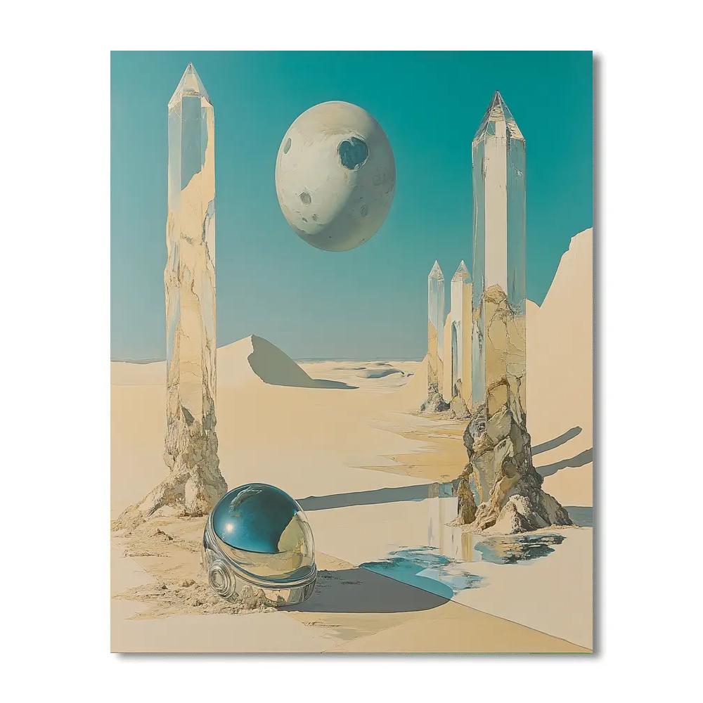 Salvador Dali Inspired Desert Planet Dreams DIY paint by numbers
