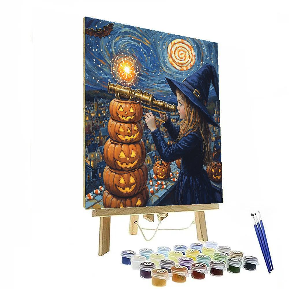 Witchs Observatory Halloween Edition DIY paint by numbers