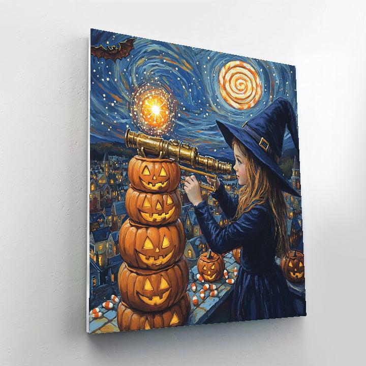 Witchs Observatory Halloween Edition DIY paint by numbers