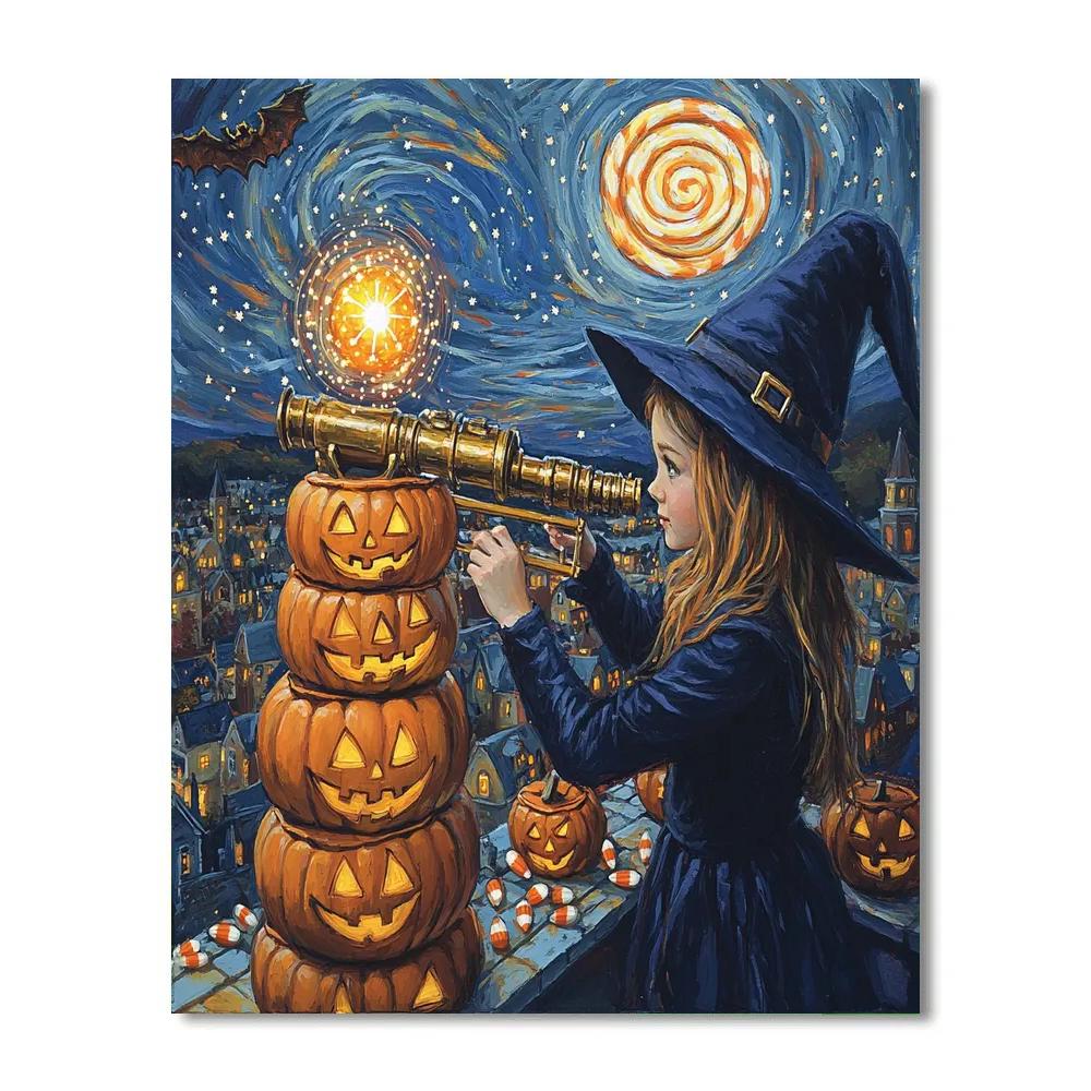 Witchs Observatory Halloween Edition DIY paint by numbers