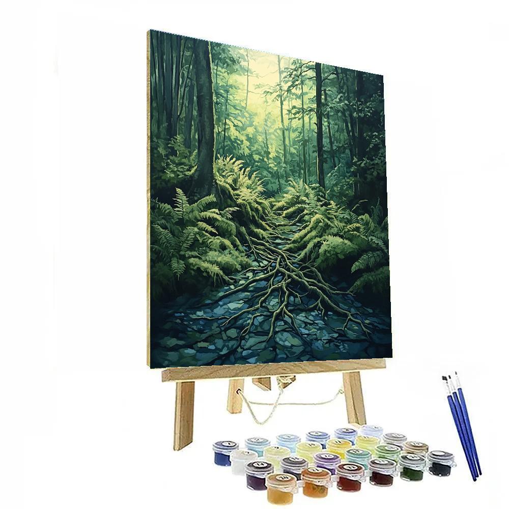 Arthur Lismer Inspired Tangled Forest Undergrowth After Rain Painting by numbers kit