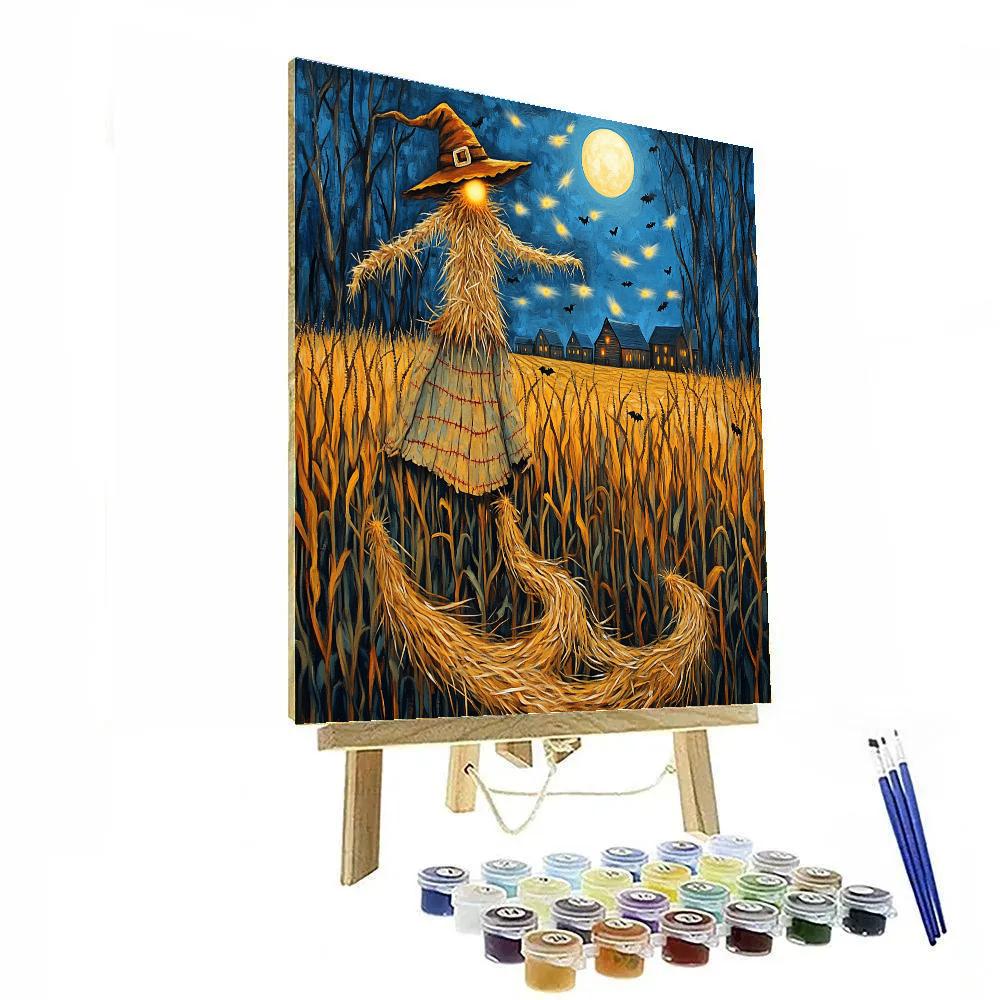 Haunted Reverie Of The Sleepwalking Scarecrow Number painting