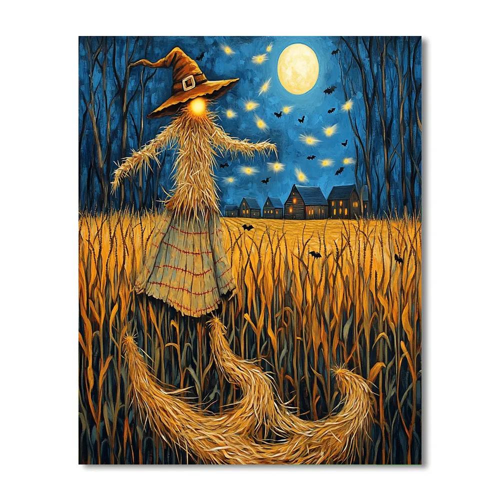 Haunted Reverie Of The Sleepwalking Scarecrow Number painting
