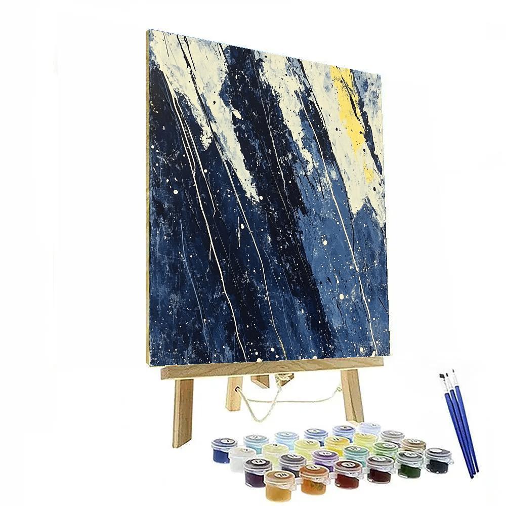 Jackson Pollock Inspired Electric Rainstorm DIY paint by numbers