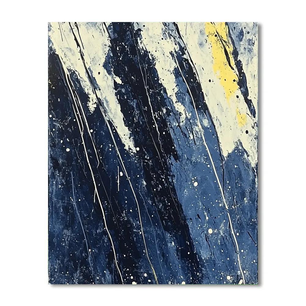 Jackson Pollock Inspired Electric Rainstorm DIY paint by numbers