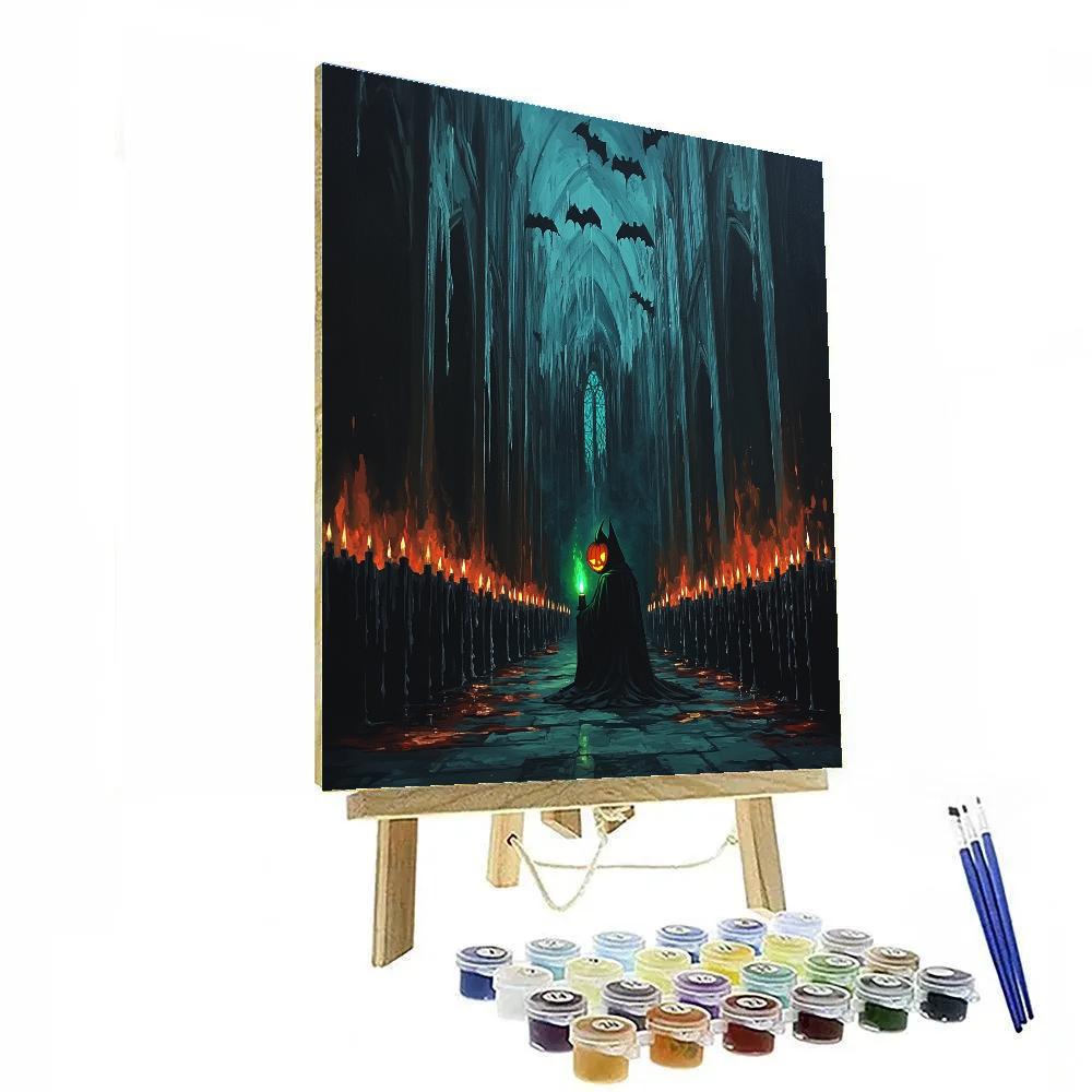 Cathedral Of Candles Halloween Paint by numbers art