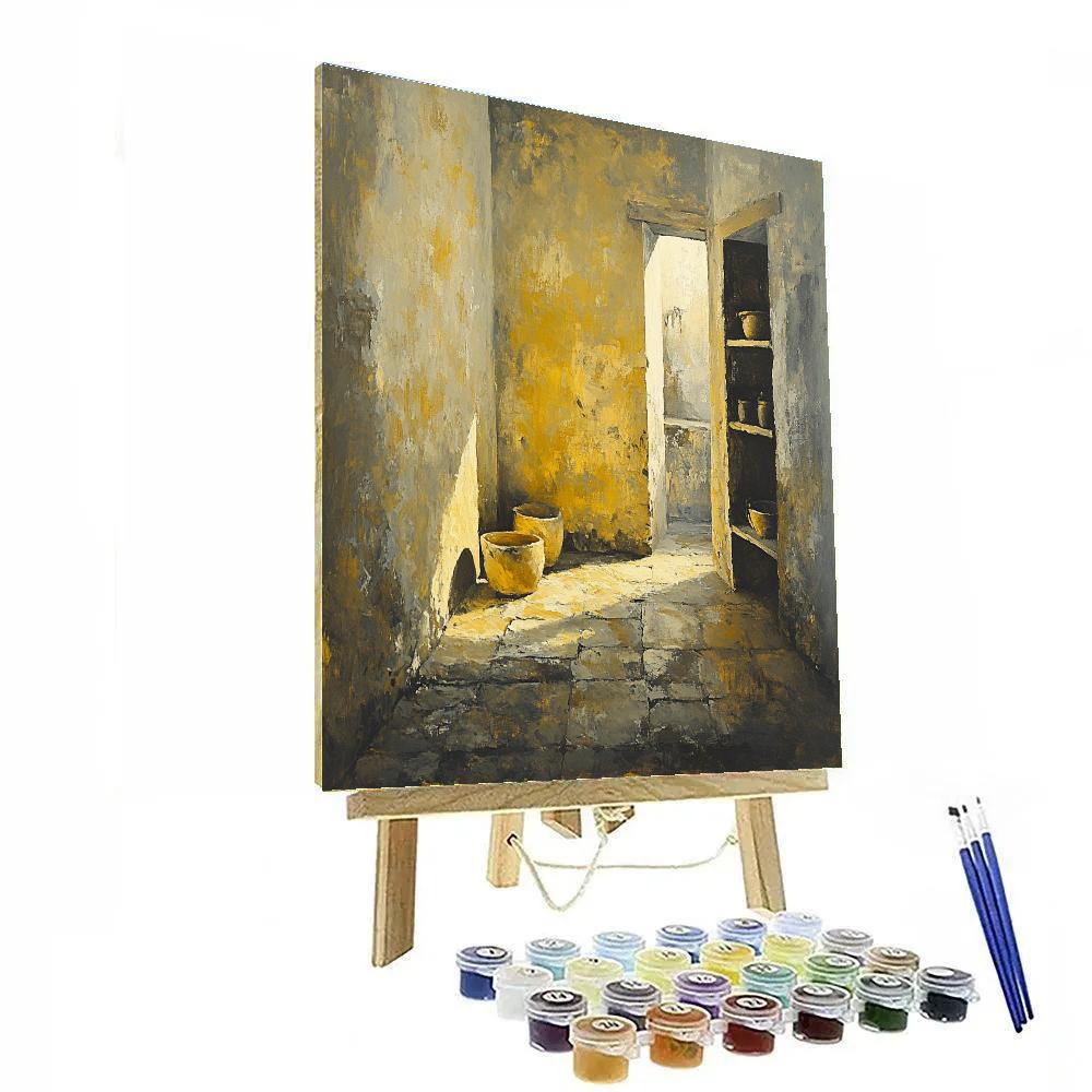 Diego Velázquez Inspired Earthen Hues Of An Unseen Pantry paint by numbers