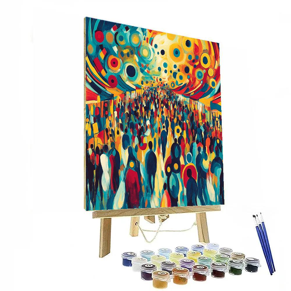 Kandinsky Inspired Abstract City Market Painting by numbers kit