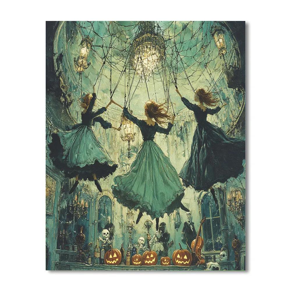 Waltz Of The Marionette Witches Spooky Collection Number painting