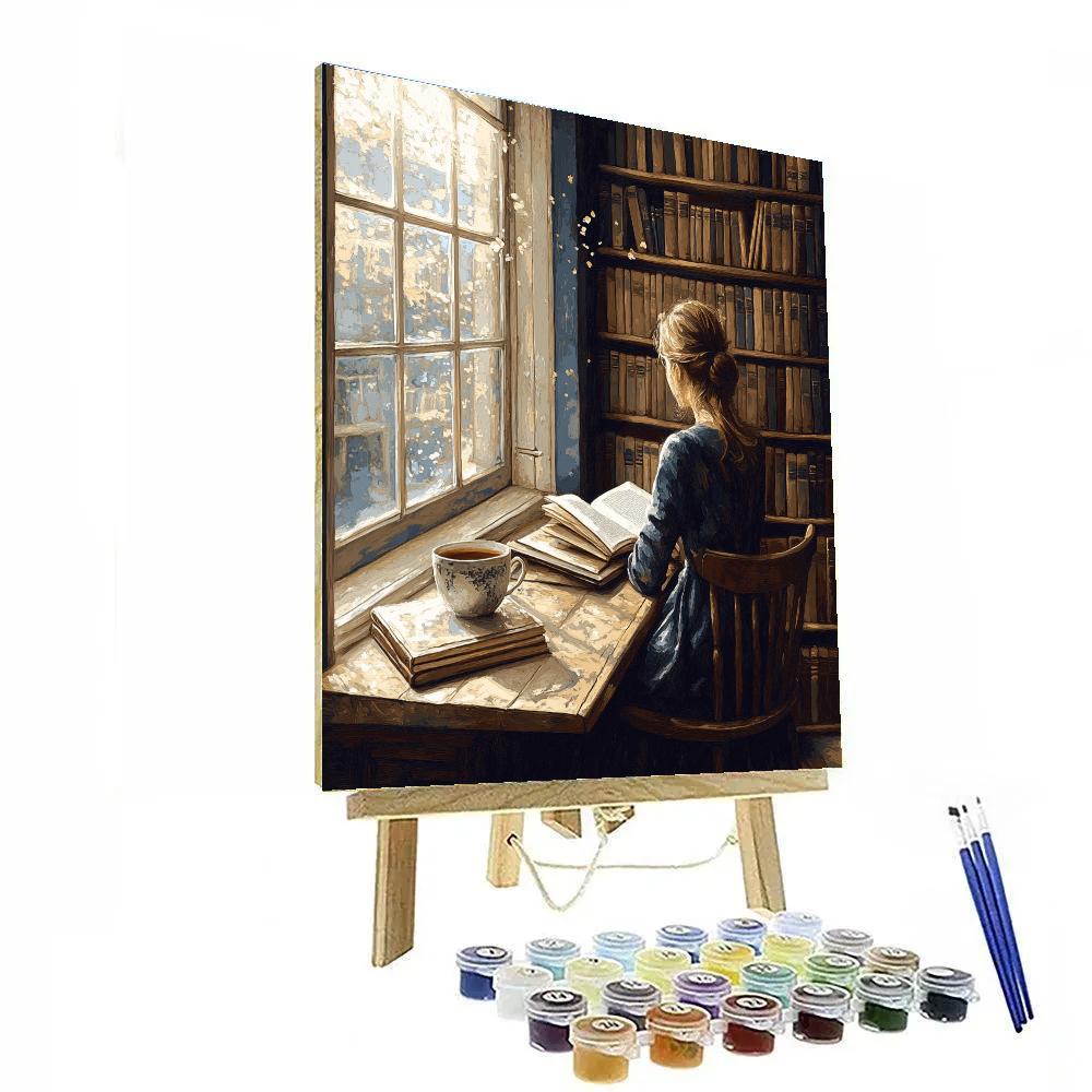 Vermeer Inspired Quiet Library Corner Painting by numbers kit