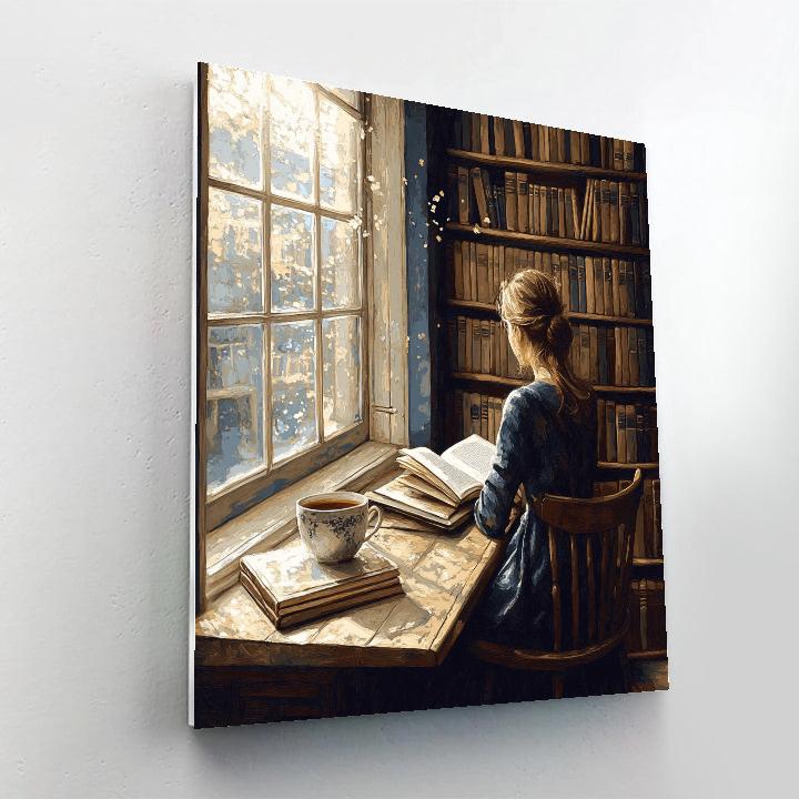 Vermeer Inspired Quiet Library Corner Painting by numbers kit
