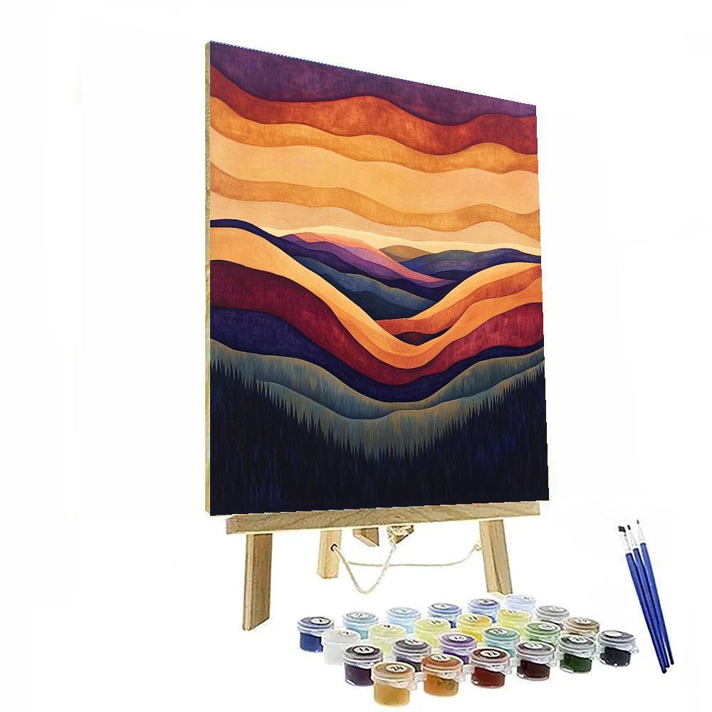 Frederick Varley Inspired Ember Dusk Above Windswept Ridge Paint by numbers art