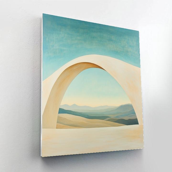 Georgia O Keeffe Inspired Bone Arch Over Turquoise Sky Numbered painting kits