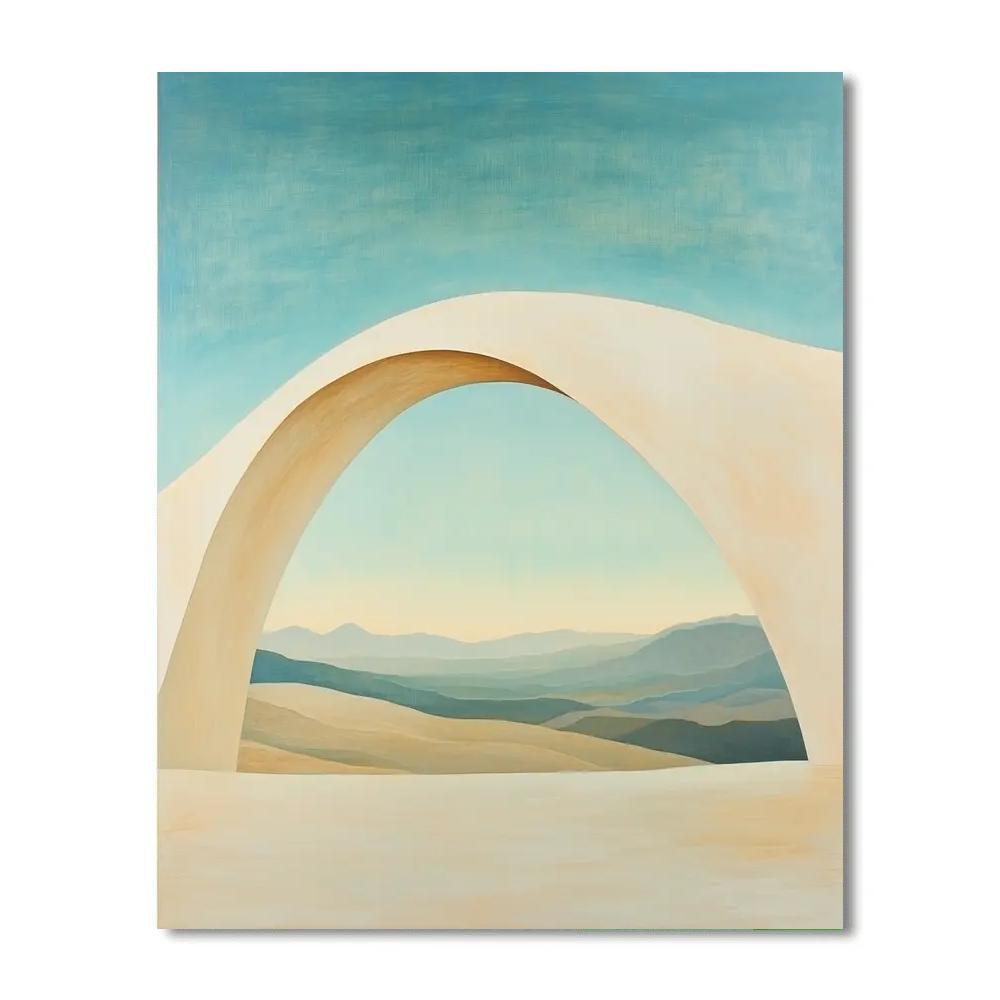 Georgia O Keeffe Inspired Bone Arch Over Turquoise Sky Numbered painting kits