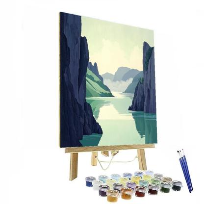 Frederick Varley Inspired Mist Rising On Verdant Fjord DIY paint by numbers