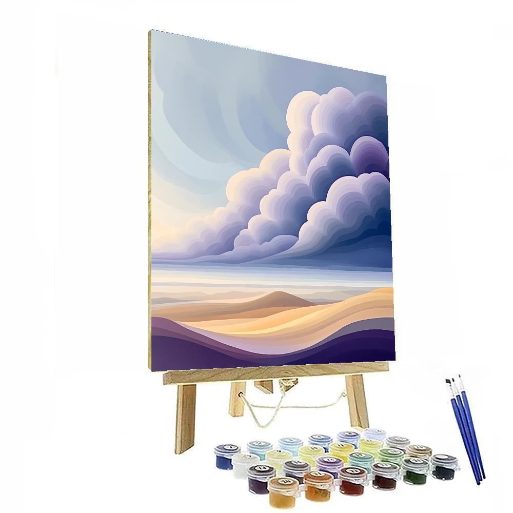 Georgia O Keeffe Inspired Violet Cloud Bloom Over Mesa Numbered painting kits
